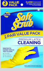 Soft Scrub Yellow Reusable Latex Household Glove by SoftScrub