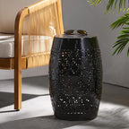 Christopher Knight Home Ruby Outdoor 12" Iron Side Table, Black - Image 2