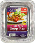 Aluminum Pans Half Size, Extra Heavy Duty Disposable Foil Pans by NicoleHomeCollection