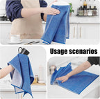 Homaxy Premium Kitchen Towels, Large Cotton Kitchen Hand Towels, Flat and Terry - Image 4