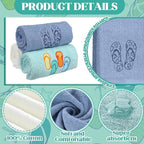 3 Pack Coastal Hand Towels for Bathroom 100% Cotton Embroidered Beach Bathroom - Image 3
