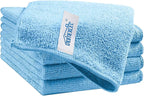 HOMEXCEL Blue Microfiber Cleaning Cloth, 5 Pack Cleaning Towels by HOMEXCEL