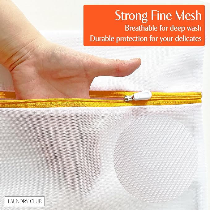 3 Pack Mesh Laundry Bags for Delicates 16inx20in, Dryer Safe, Breathable Fine - Image 3