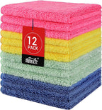 HOMEXCEL Microfiber Washcloths 12 Pack, Highly Absorbent and Soft Face Towel by HOMEXCEL