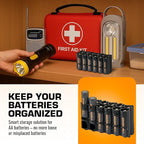 AA Battery Storage Caddy by Storacell, Holds 12 Batteries - Image 2
