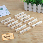 Phinus 72 Pcs Wooden Clothes Pins, 2.9 Inch Clothes Pins - Image 5