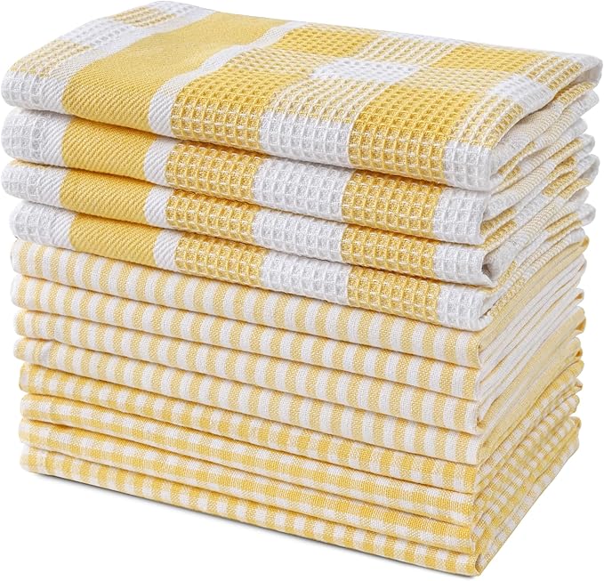 LANE LINEN 100% Cotton Kitchen Dish Cloths, Ultra Soft Absorbent Quick Drying by LaneLinen