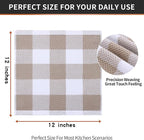 Homaxy 100% Cotton Waffle Weave Check Plaid Dish Cloths, 12 x 12 Inches - Image 5