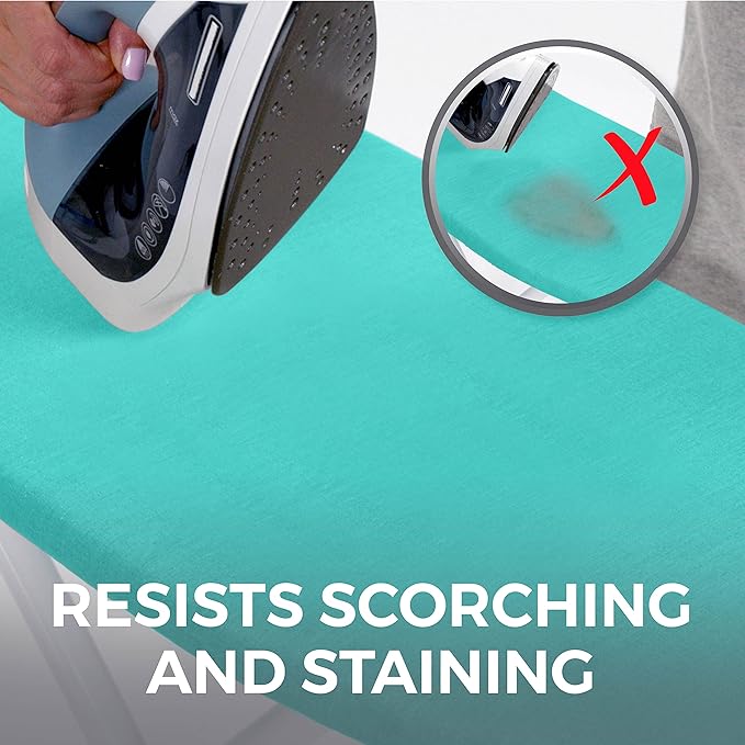 HOME GENIE Ironing Board Cover, Extra Thick Padding, Scorch Resistant Silicone - Image 3