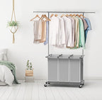 Simple Houseware 3 Bags Laundry Sorter - Image 7