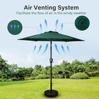 Simple Deluxe 9' Patio Umbrella Outdoor Table Market Yard Umbrella with Push Button Tilt/Crank - Image 5