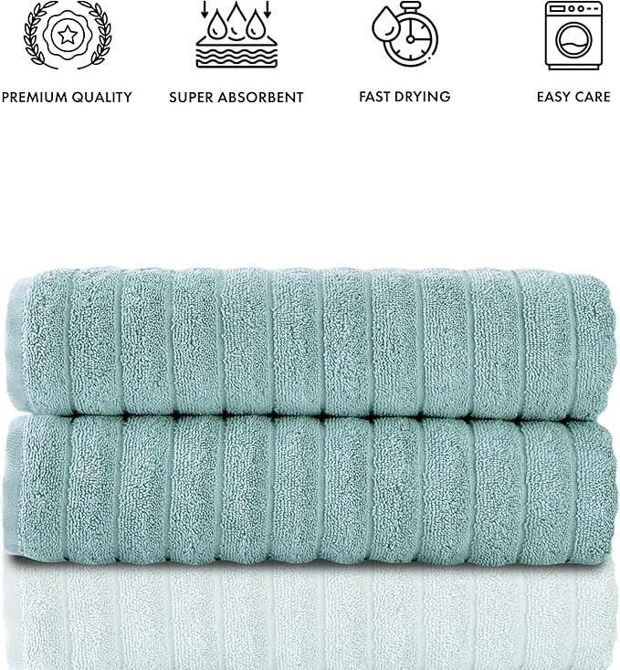 Classic Turkish Towels CTT Premium 2 Pack Bath Towels Set, Made - Image 6