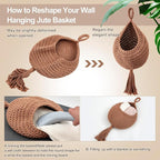 Honeydak Boho Decor Hanging Wall Baskets - Image 4