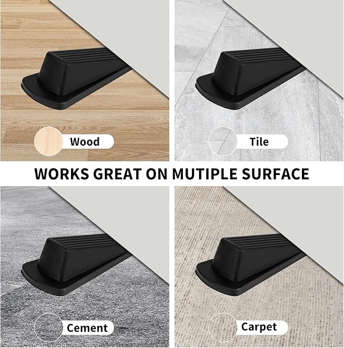 Door Stoppers, 2 Pack Premium Rubber Door Stoppers - Image 4