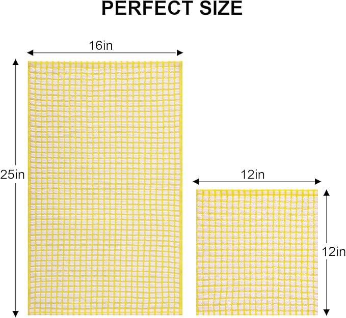 Kitinjoy Cotton 16 Pack Kitchen Towels and Dishcloths Sets, 16 x 25 Inch & 12 X - Image 6
