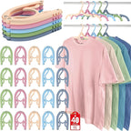 40 Pcs Travel Hangers Portable Foldable Travel Hanger Organizer, Plastic Cruise by Besslly