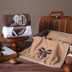 3 Pcs Football Hand Towels for Bathroom Bow Embroidered Bathroom Towels - Image 2