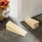 6 Pcs Wooden Door Stopper Wedge Non Slip Firefighter Wood Door Stopper Wedge - Image 4