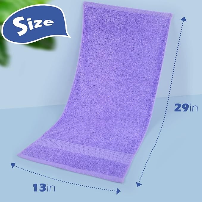 Cleanbear 6 Pack Hand Towels for Bathroom, 100% Cotton Absorbent Face Towels - Image 7