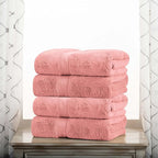Superior Egyptian Cotton Pile Bath Towel Set of 4, Ultra Soft Luxury Towels by SUPERIOR
