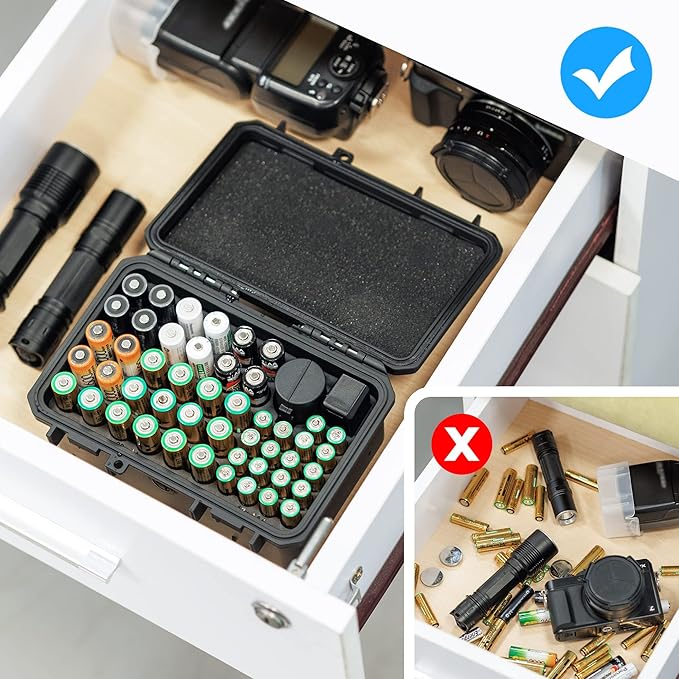 KIWIFOTOS 58 Slots AA AAA Battery Case Holder - Image 6