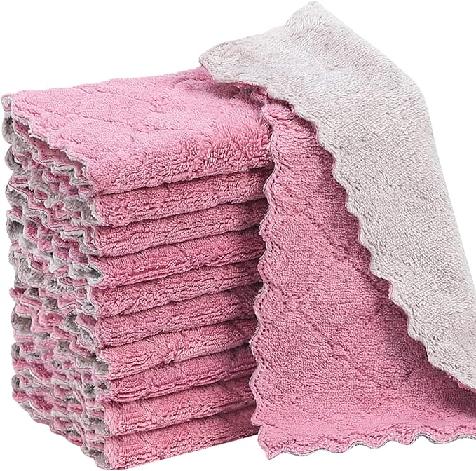 Rachan 11Pack Kitchen Dish Cloths, Reusable Dish Towels, Nonstick Oil Washable by Rachan