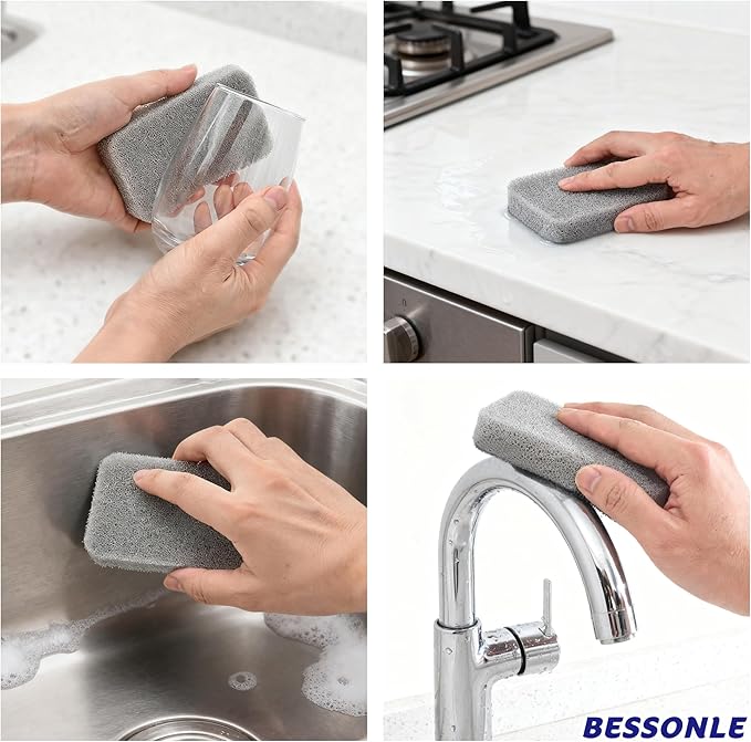 8 Pack Silicone Scrubbing Sponges, Heavy-Duty, Non-Scratch Kitchen Sponges - Image 6
