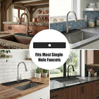 33" Lx5.5 W Long Kitchen Sink Faucet Mat: Customizable Black Splash Guard - Image 5