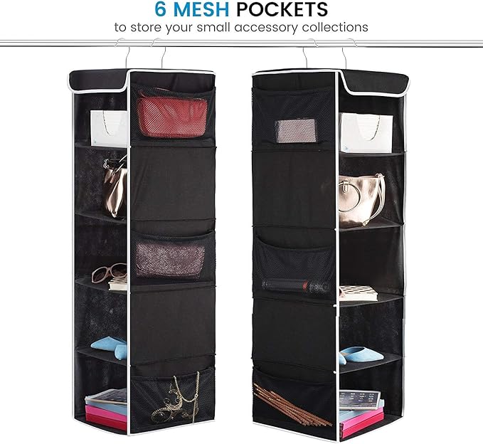 ZOBER Hanging Closet Organizer, 5-Shelf - Image 4