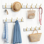 Forbena Gold Coat Rack Wall Mount, Decorative Coat Hooks - Image 2