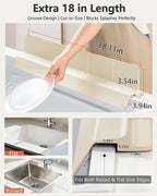 Kitchen Sink Splash Guard 18" Self-Draining Silicone Water Guard - Image 4