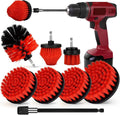 Drill Brush Attachment Set, 7 Pack 1/4in Power Scrubber Brush + Extend Long Rod by Tialero