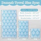 Hand Towels for Bathroom, Bath Hand Towel Set of 4, Jacquard Decorative Hand - Image 5
