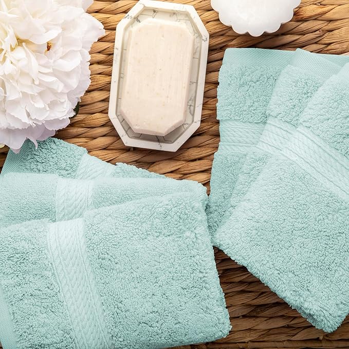 Superior Solid Egyptian Cotton Face Towel Set - Image 5