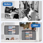 Direct 100L, 6 Pack, Storage Containers, Large Clothes Storage Bins Foldable - Image 4