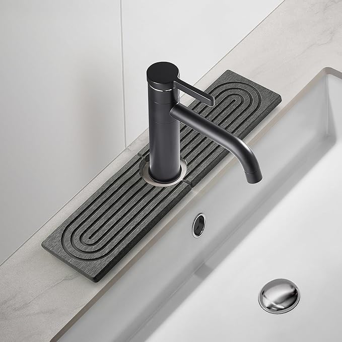 Faucet Mat for Kitchen Sink, Diatomite Fast Drying Stone Sink Tray, Super by Unknown