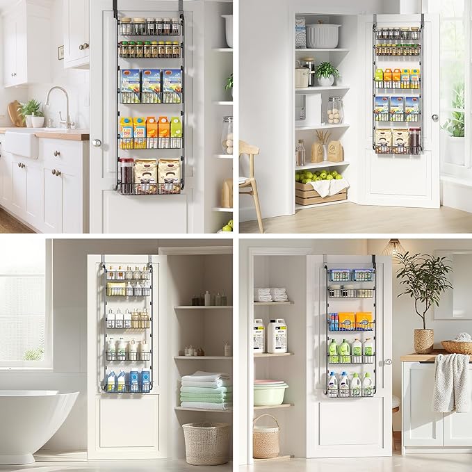 Delamu Over The Door Pantry Organizer, 5-Tier Pantry Door Organizers and Storage - Image 7