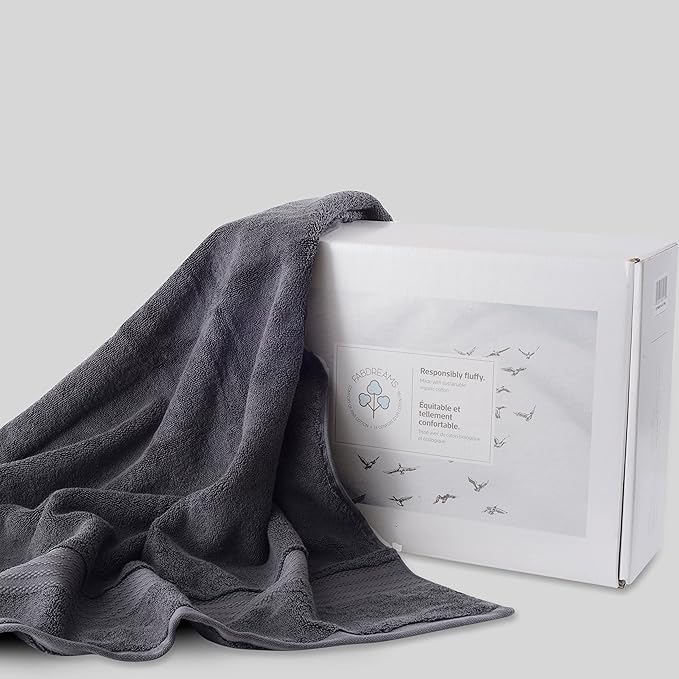 Fabdreams 100% Organic Cotton Bath Sheet Set of 2 700 GSM Oversized Towels - Image 4