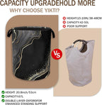 Black Gold Marble Laundry Basket, Modern Clothes Hamper, Oxford Cloth - Image 3