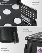 Delxo Folding Step Stool, 13 inch Non-Slip Foldable Stools Up to 300 LBS, Step Stool with Handle, Lightweight for Kitchen, Bathroom, Bedroom, Garden, Black, 1PC - Image 7