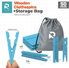 RIVEDA 50pcs Colored Wooden Clothes Pins, Clothespins - Image 2