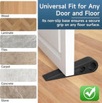 2 Pcs Heavy Duty Door Stopper for Bottom of Door, Aluminum & Rubber Door Stop - Image 4