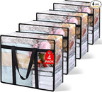 4Pack Clear Blanket Storage Bags, Vinyl Comforter Clothes Storage Closet by Besslly