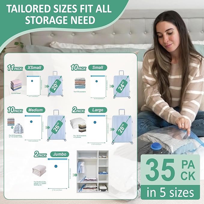 Cozy Essential Travel Vacuum Storage Bags - Image 4