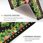 Giwawa Tropical Flamingo Dish Drying Mat Palm Leaves Absorbent Dishes Drainer - Image 3
