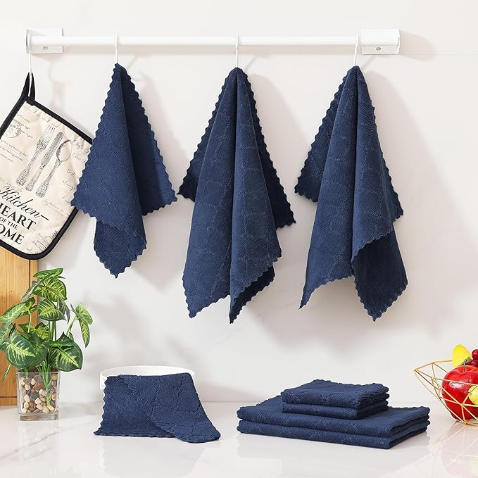 Homaxy Kitchen Towels and Dishcloths Set, 10 x 10 and 13 x 19 Inches, No Lint - Image 7