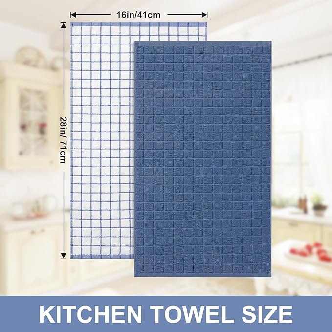 Homaxy Premium Cotton Kitchen Towels 16"x 28", Large Natural Ring Spun 390 GSM - Image 5