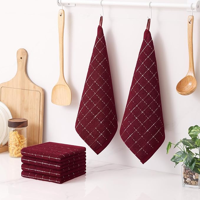 Homaxy 100% Cotton Terry Kitchen Dish Cloths, Ultra Soft and Absorbent Dish - Image 6