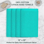 VOOVA & MOVAS Bathroom Hand Towels Set of 4, Large 18"x28" - Image 3