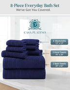 Casa Platino 100% Cotton Bath Towels - Image 4